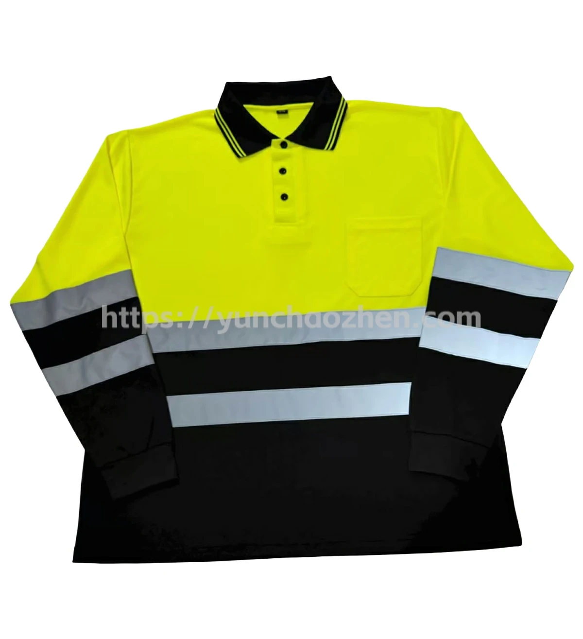 Class3 HiVis Long Sleeve Polo Safety Shirt