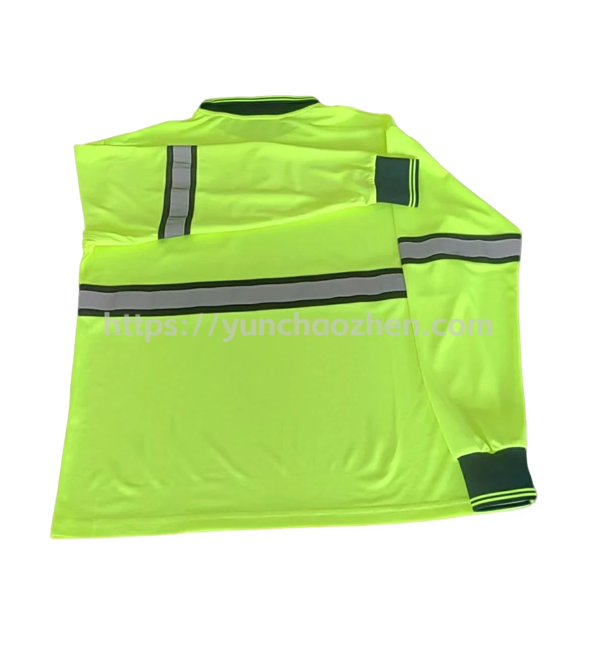 Class3 Contrast black backing HiVis Long Sleeve Polo Safety Shirt2