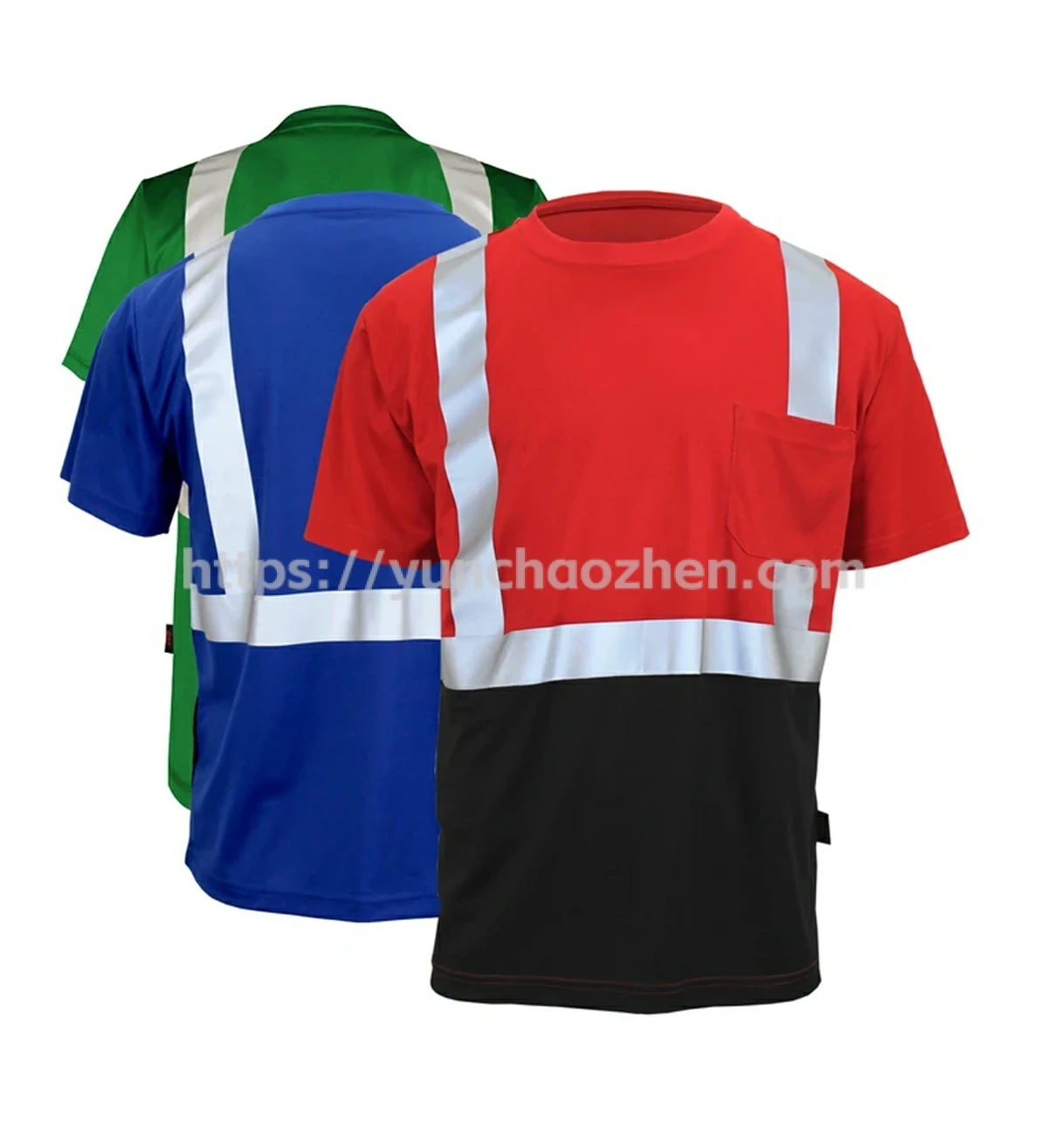 Enhanced Visibility Short Sleeve Black Bottom Safety T-Shirt