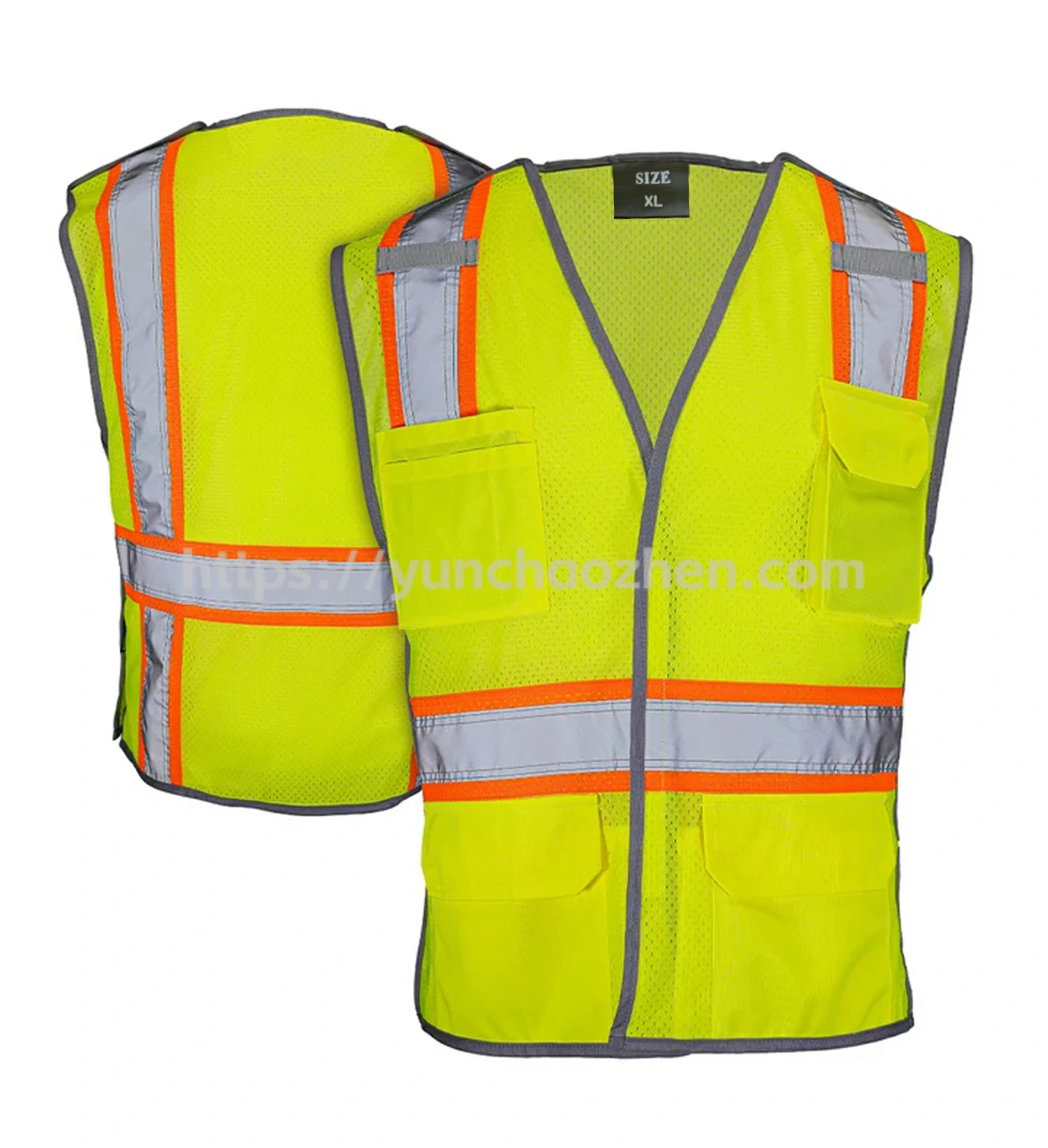 HiVis Contrast 5-Point Breakaway Mesh Safety Vest