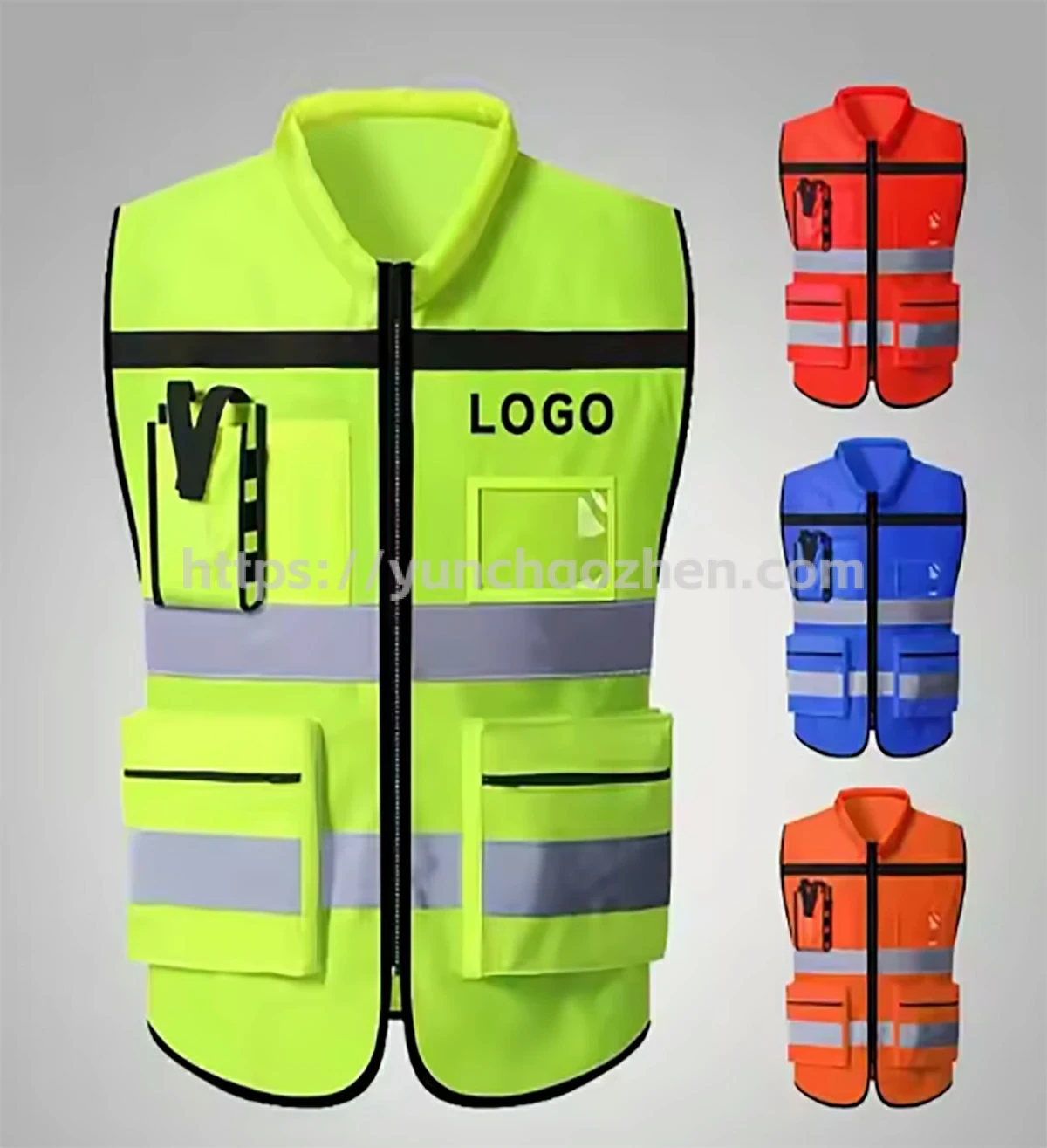 Bread Collar Safety Vest With Multifunctional Pockets