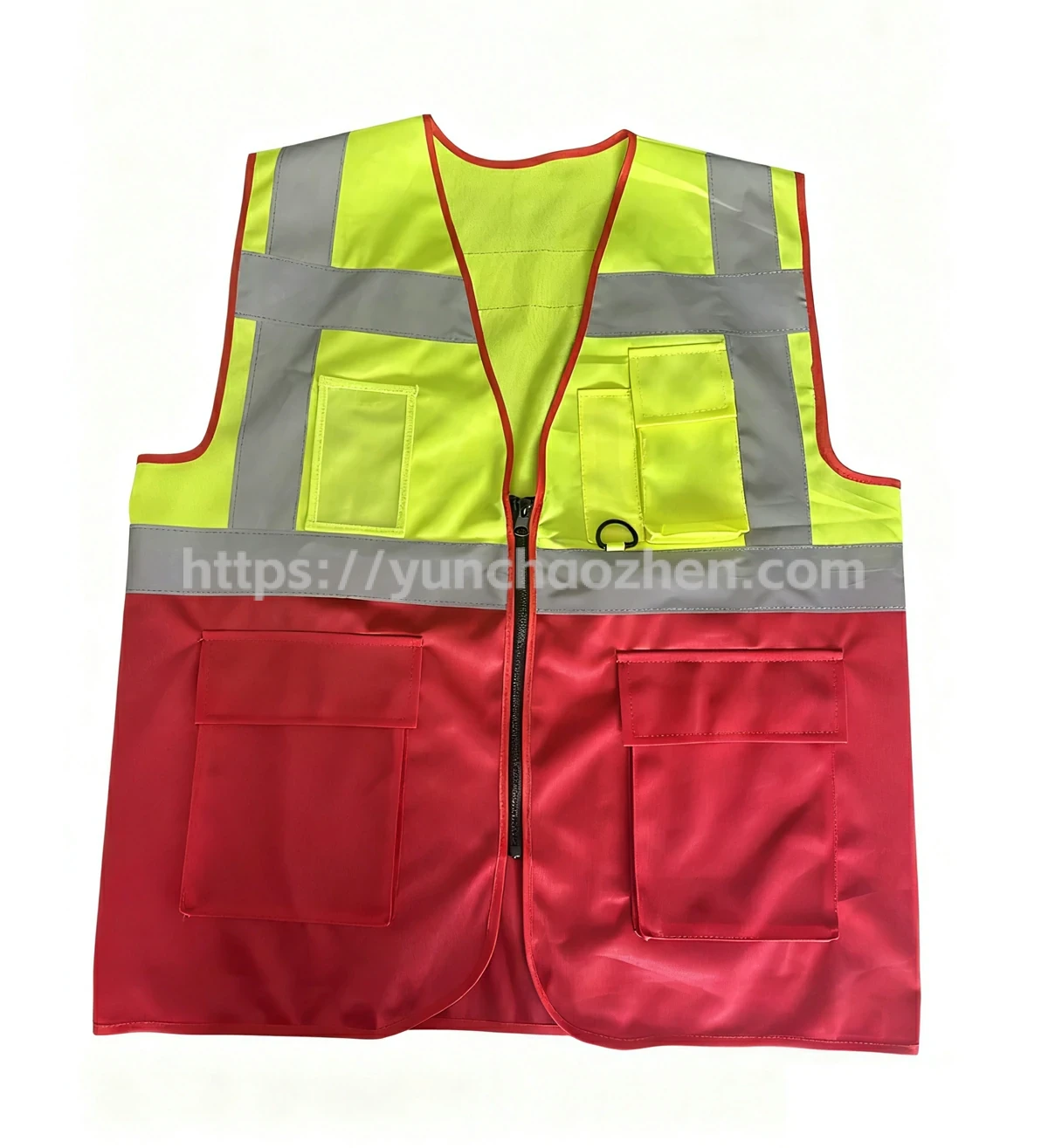 Safety Vest With Unique Reflective Strip Design And Color Matching Design